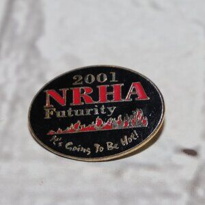 🐎 NRHA Futurity 2001 Lapel Pin – Gold Tone – 1.25" Long  💛